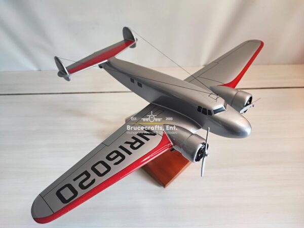 Model of Lockheed Model 10 Electra with detailed craftsmanship.